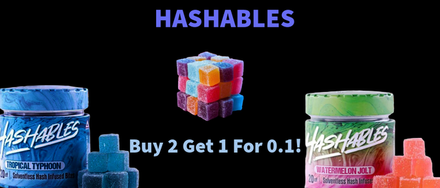 Cannabis Promo, Cannabis Sales, Cannabis Discounts, Cannabis on Sale, Hashables Buy 2 get 1  for 0.1