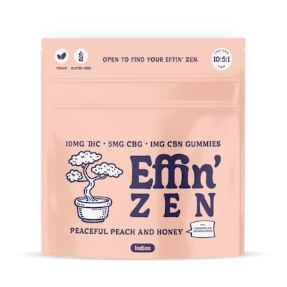 ZEN PEACEFUL PEACH & HONEY 10:5:1 THC:CBG:CBN EFFIN'