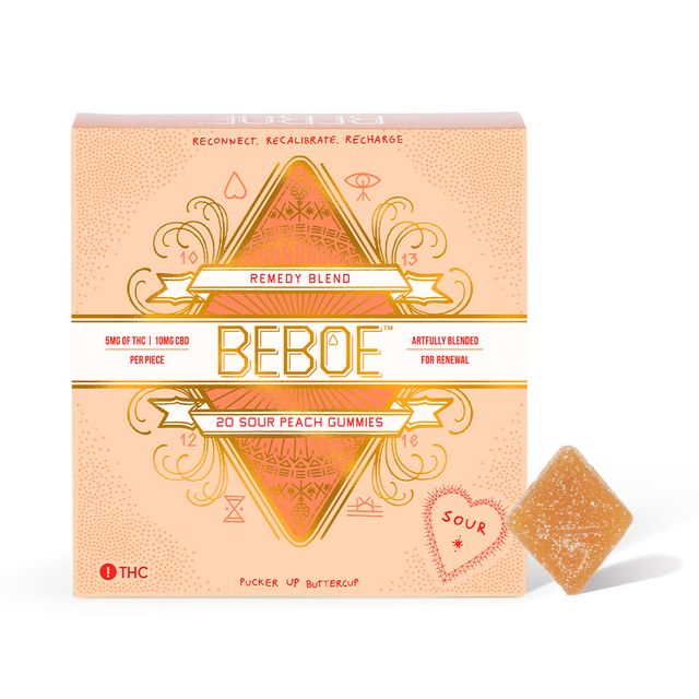 REMEDY SOUR GOLDEN PEACH 2:1 CBD:THC BEBOE