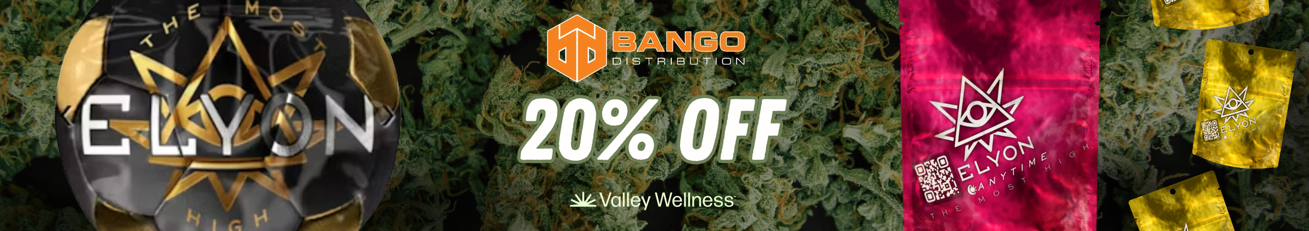 Cannabis Promo, Cannabis Sales, Cannabis Discounts, Cannabis on Sale, 20% Off Elyon Flower!
