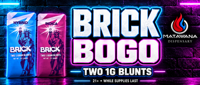 Cannabis Promo, Cannabis Sales, Cannabis Discounts, Cannabis on Sale, BRICKS BOGO