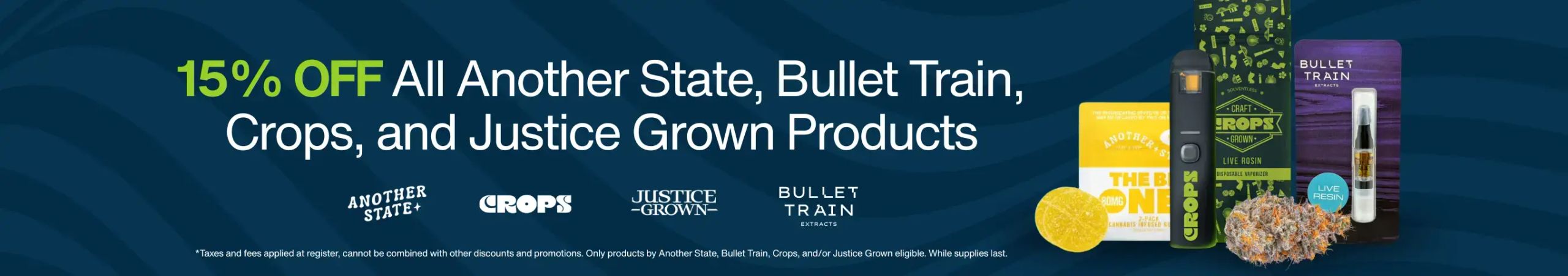 Cannabis Promo, Cannabis Sales, Cannabis Discounts, Cannabis on Sale, 15% Off Justice Products