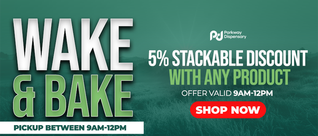 Cannabis Promo, Cannabis Sales, Cannabis Discounts, Cannabis on Sale, Wake N Bake Stackable 5% Off