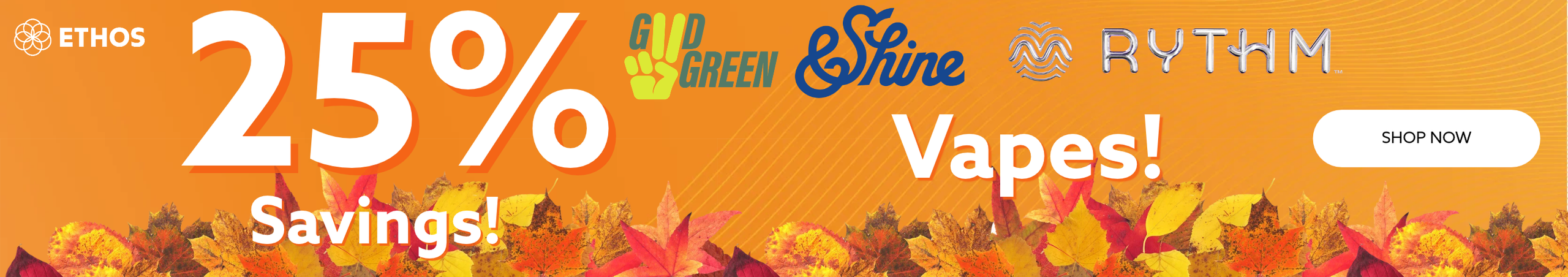 Cannabis Promo, Cannabis Sales, Cannabis Discounts, Cannabis on Sale, 25% OFF Rythm, &Shine, & Good Green Vapes! *NOT Stackable