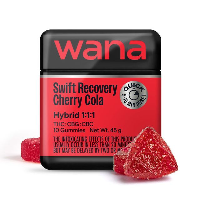 Swift Recovery Cherry Cola 1:1:1 THC:CBC:CBG Wana Swift Recovery Cherry Cola 1:1:1 THC:CBC:CBG Wana