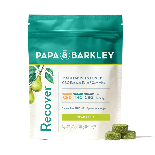 Recover Pear Apple 1:1:1 THC:CBG:CBD Papa & Barkley Recover Pear Apple 1:1:1 THC:CBG:CBD Papa & Barkley