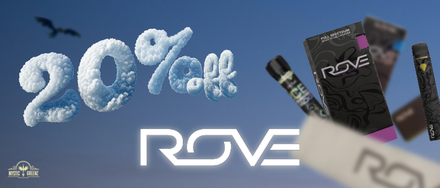 Cannabis Promo, Cannabis Sales, Cannabis Discounts, Cannabis on Sale, Rove 20% Off