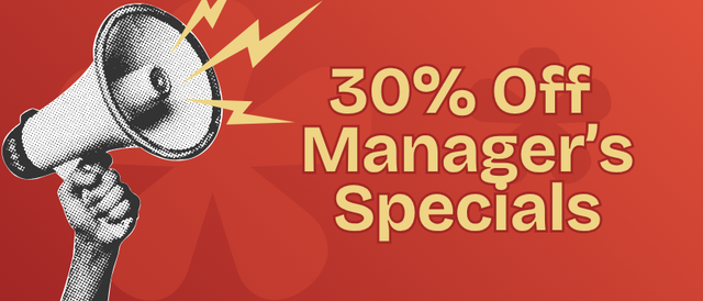 Cannabis Promo, Cannabis Sales, Cannabis Discounts, Cannabis on Sale, Manager's Special 30% Off!