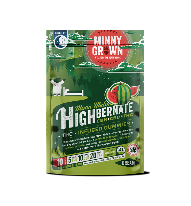 Highbernate Moon Melon (THC, CBD, CBN) Minny Grown
