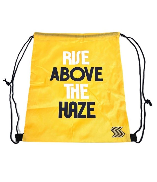 Drawstring Bag Yellow Cannabicity