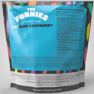 Sour Blue Raspberry Funnies Gummies 1pk [100mg] The Funnies Gummies
