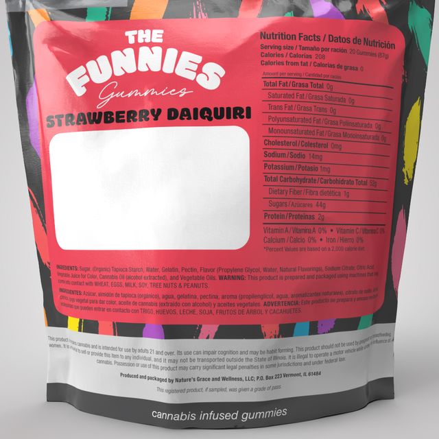 Strawberry Daiquiri Funnies Gummies 2pk [100mg] The Funnies Gummies