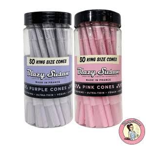 Blazy Susan Ultra Thin Rice Pre-Rolled Cones 50pk Blazy Susan