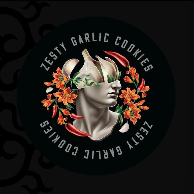 Zesty Garlic Cookies Dark Heart