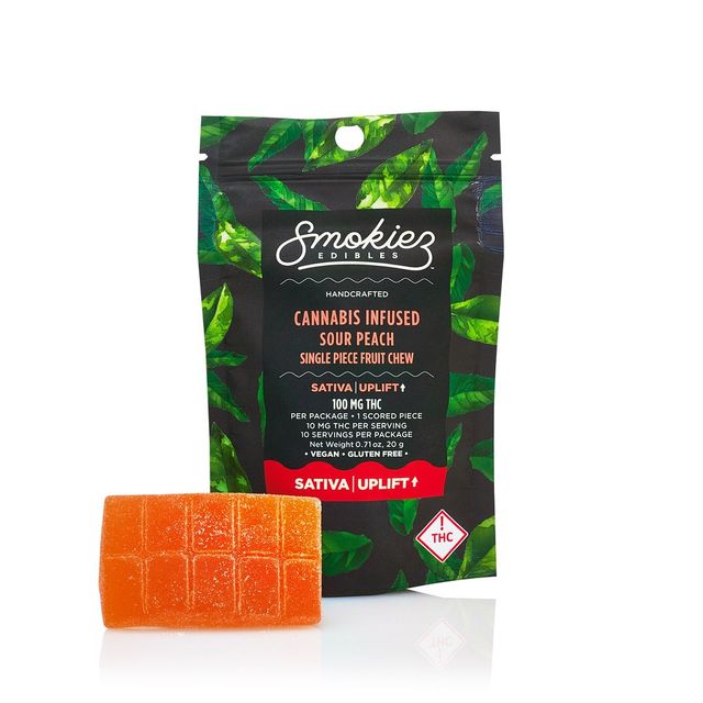 Sour Peach Chews Smokiez