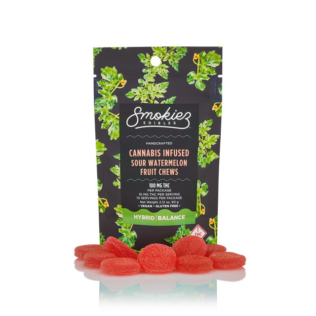 Sour Watermelon Fruit Chews Smokiez