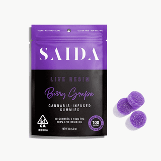Berry Grape Indica Live Resin Gummies Saida