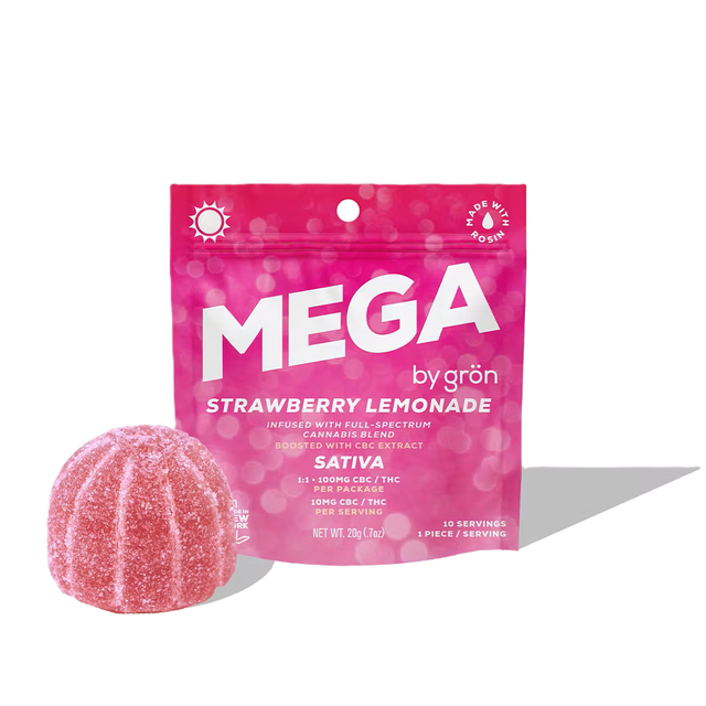 Mega Strawberry Lemonade 1:1 CBC:THC Gron