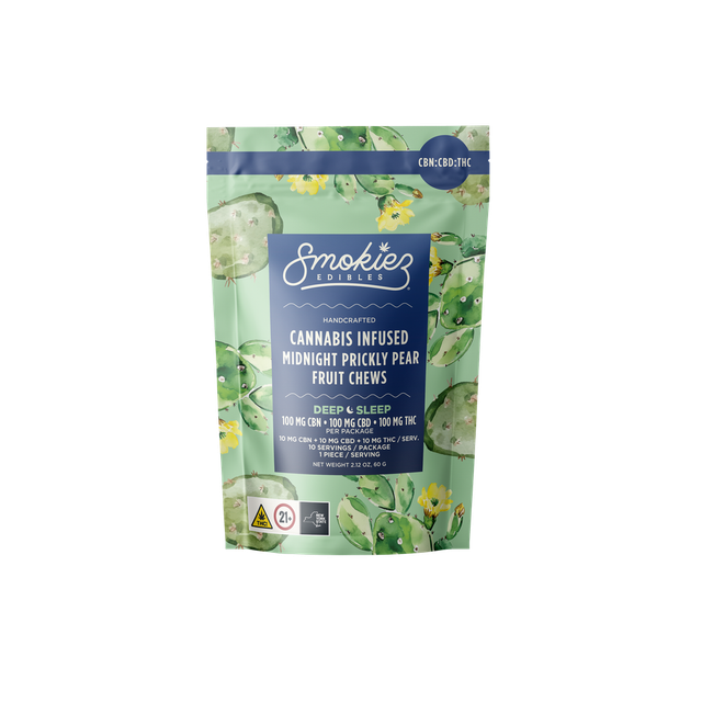 Midnight Prickly Pear Fruit Chews 100mg Smokiez