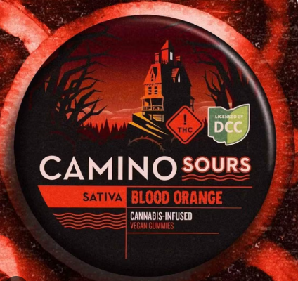 Gummy-Kiva Camino Sours-Blood Orange 100mg 10ct CAMINO