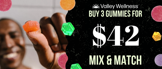 Cannabis Promo, Cannabis Sales, Cannabis Discounts, Cannabis on Sale, Buy 3 Gummies for $42, Mix and Match!