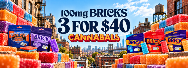 Cannabis Promo, Cannabis Sales, Cannabis Discounts, Cannabis on Sale, 100mg BRICKS 3 for $40