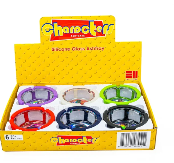 Silicone Glass Ashtray Characters
