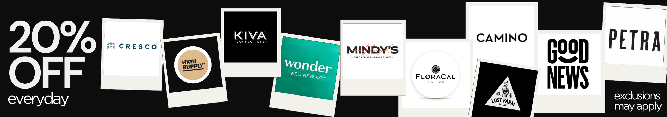 Cannabis Promo, Cannabis Sales, Cannabis Discounts, Cannabis on Sale, Cresco Brands 20% Off Everyday