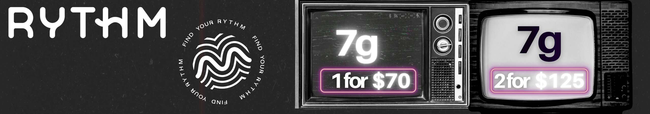 Cannabis Promo, Cannabis Sales, Cannabis Discounts, Cannabis on Sale, Rythm 7g $70 Wknds