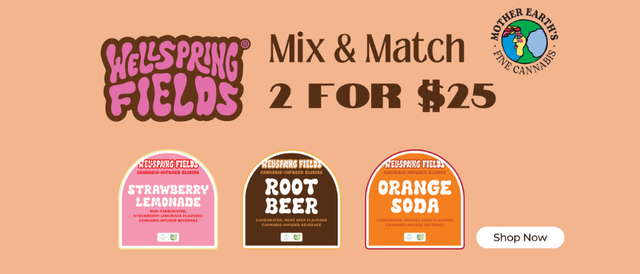 Cannabis Promo, Cannabis Sales, Cannabis Discounts, Cannabis on Sale, Mix & Match Wellspring Sodas