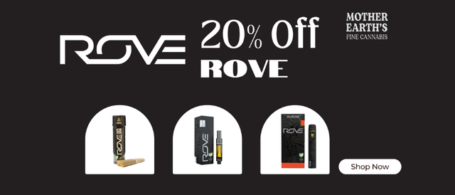 Cannabis Promo, Cannabis Sales, Cannabis Discounts, Cannabis on Sale, 20% Off Rove