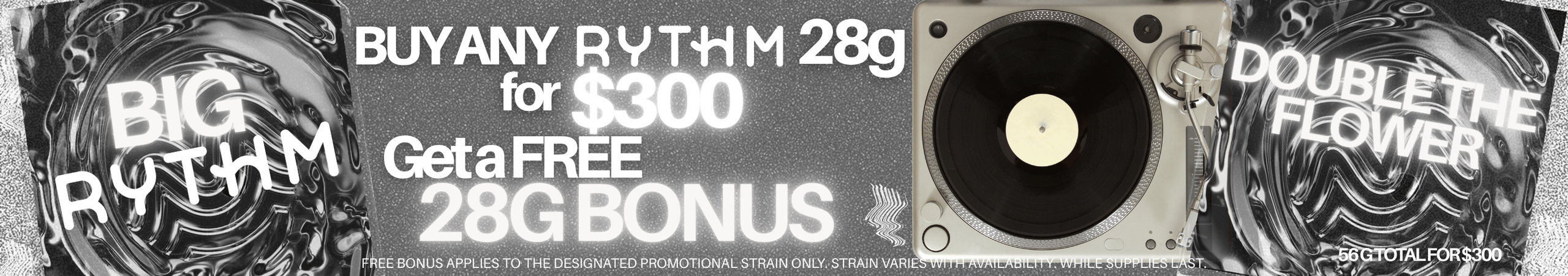Cannabis Promo, Cannabis Sales, Cannabis Discounts, Cannabis on Sale, 28g Rythm Bundle Free 28g Bonus