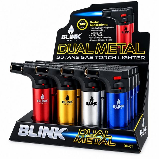 Dual Flame Metallic Torch Display Mj Wholesale