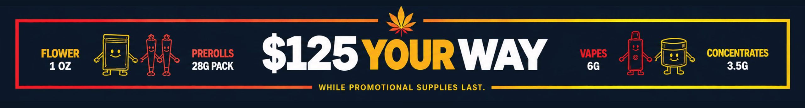 Cannabis Promo, Cannabis Sales, Cannabis Discounts, Cannabis on Sale, $125 Your Way Schenectady