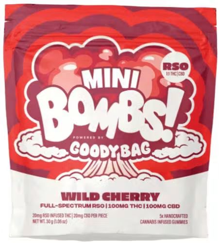 Mini Bomb | Cherry RSO 1:1 CBD Goody Bag