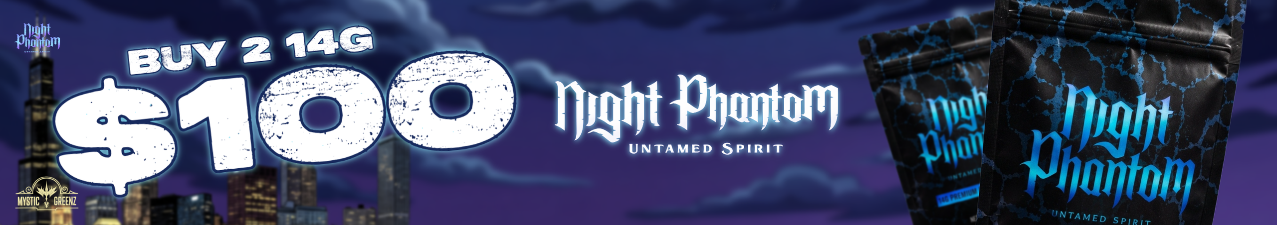 Two Night Phantom 14g's For $100 Cannabis Promo, Cannabis Sales, Cannabis Discounts, Cannabis on Sale, Two Night Phantom 14g's For $100