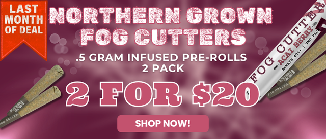 Cannabis Promo, Cannabis Sales, Cannabis Offers, Cannabis on Sale, Fog Cutters Infused Pre-Rolls - 0.5G 2PK - 2 FOR $20