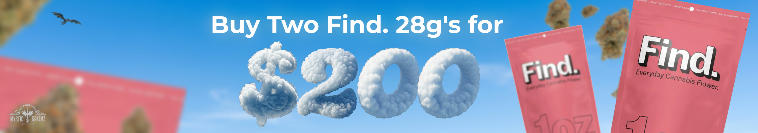 Cannabis Promo, Cannabis Sales, Cannabis Discounts, Cannabis on Sale, Buy Two Find. 28g for $200