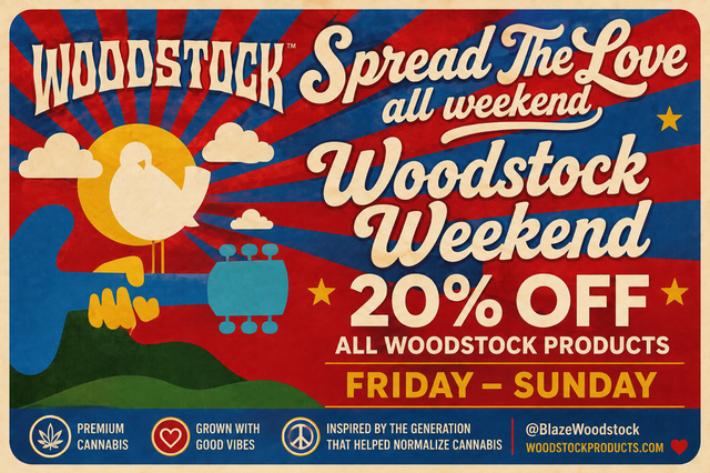 Cannabis Promo, Cannabis Sales, Cannabis Discounts, Cannabis on Sale, Woodstock Weekends