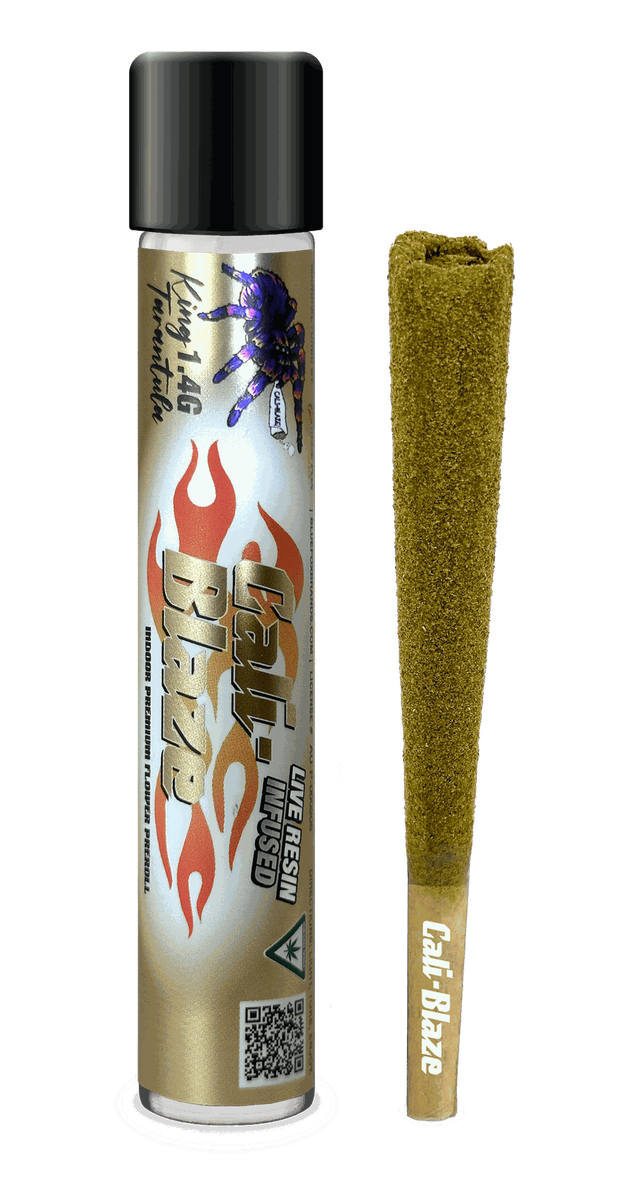 Biscotti King Tarantula  Infused Pre-Roll – Live Resin Cali Blaze