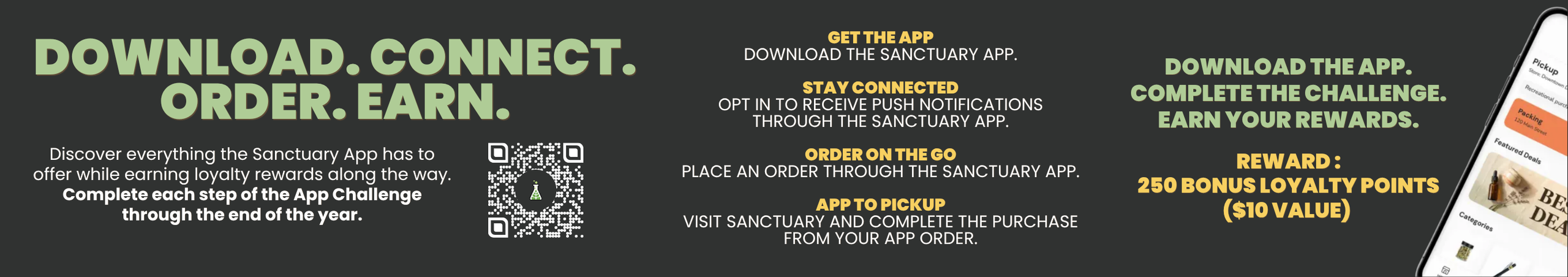 Cannabis Promo, Cannabis Sales, Cannabis Discounts, Cannabis on Sale, Sanctuary App Challenge