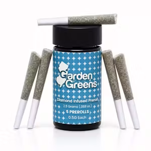PayDaze Diamond Infused 5pk Prerolls Garden Greens