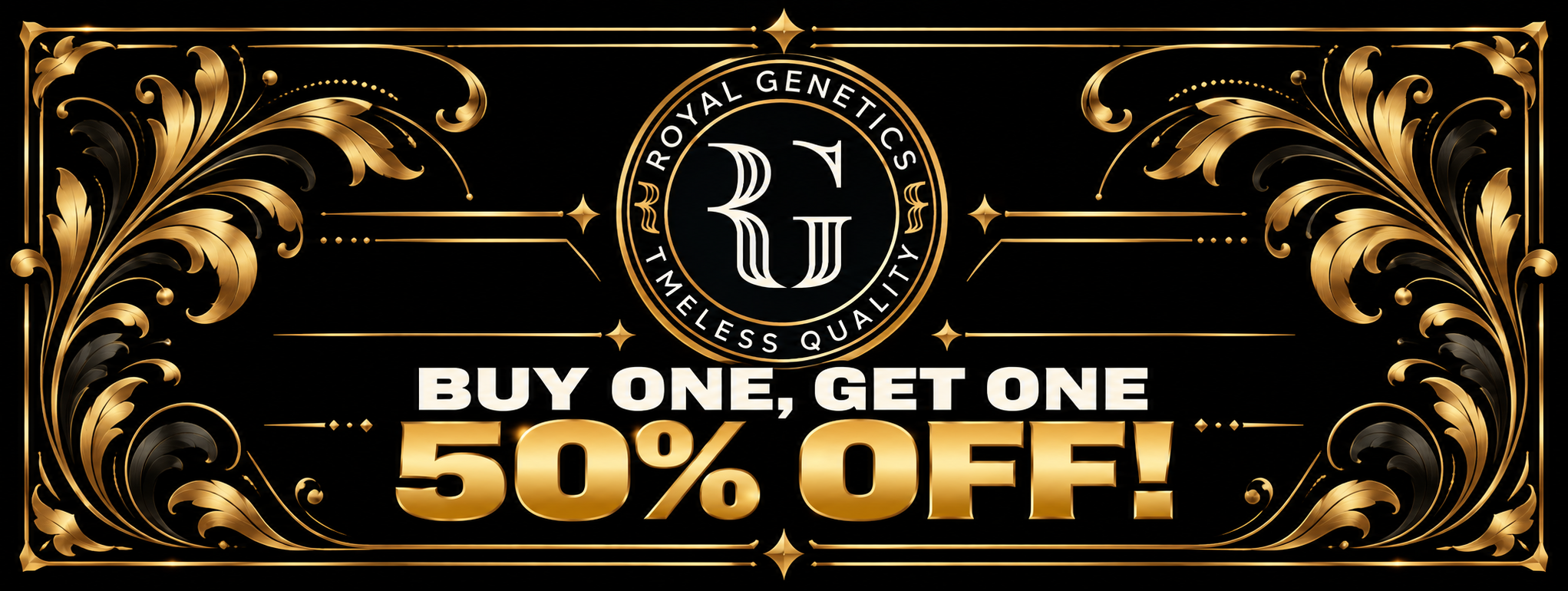 Cannabis Promo, Cannabis Sales, Cannabis Discounts, Cannabis on Sale, Royal Genetics BOGO 50% Off