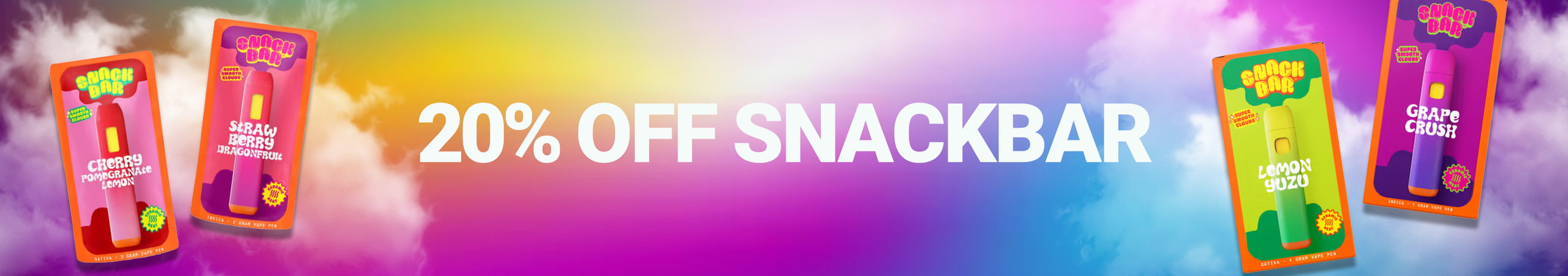 Cannabis Promo, Cannabis Sales, Cannabis Discounts, Cannabis on Sale, Snackbar Weekly 20%