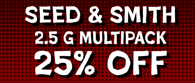 Cannabis Promo, Cannabis Sales, Cannabis Discounts, Cannabis on Sale, Seed & Smith 2.5g multi-pack — 25% off