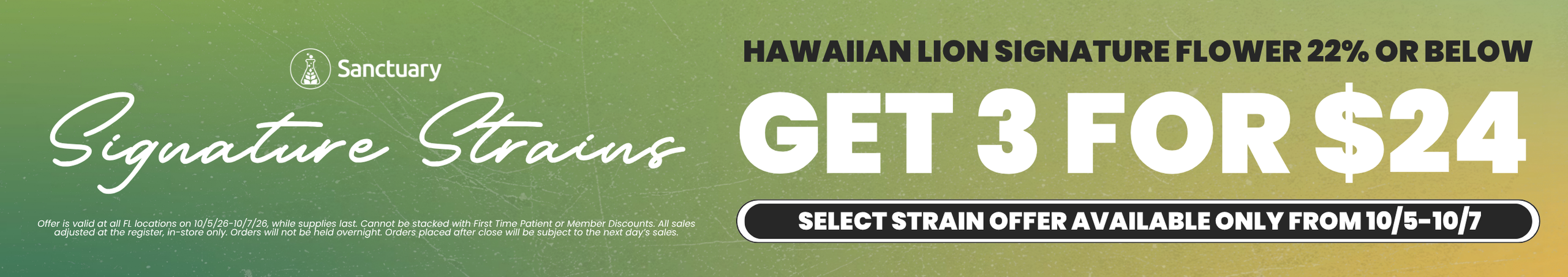 Cannabis Promo, Cannabis Sales, Cannabis Offers, Cannabis on Sale, Daily 3