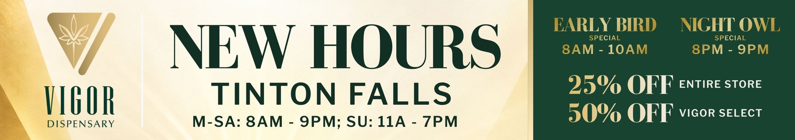 Cannabis Promo, Cannabis Sales, Cannabis Discounts, Cannabis on Sale, Tinton Falls New Hours