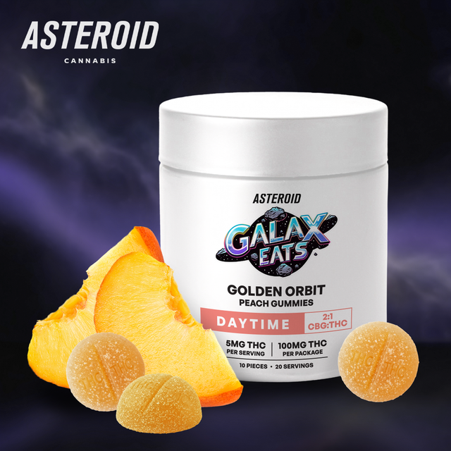 GalaxEats Ratio 2:1 CBG:THC Golden Orbit Asteroid