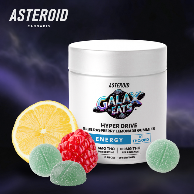GalaxEats Ratio 1:1 THC:CBD Hyper Drive Asteroid