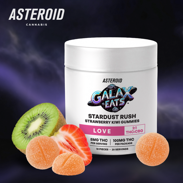 GalaxEats Ratio 1:1 THC:CBG Stardust Rush Asteroid